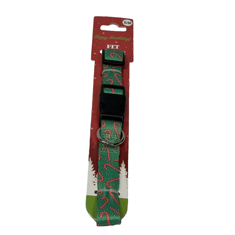 NEW‎ holiday pet dog collar size small medium 10-15 inches